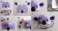 step by step instructions on how to make a koala mask