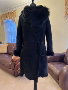 Black All Saints Ladies CARADON Sheepskin Shearling UK 8 fur pelt Coat Jacket | eBay Fur Pelt, All Saints, Coats Jackets, Size 10, Signs, Outfit Inspo, How To Wear, Quick Saves, Black