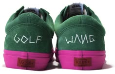 Vans Golf Wang x Old Skool Pro 'S' Green/Pink VN-0QHMF5G Tyler The Creator Vans, Golf Wang Clothes, Golf Wang Outfit, Shoes Moodboard, Golf Wang Shoes, Tyler Style, Odd Future Wolf Gang, Odd Future, Golf Wang