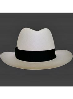 Brand: Gamboa PremiumColor: Natural Material: Toquilla Straw Brim: 8 cm. (3 1/10")Grade: 40 (Museum Select)learn more Sweatband: Cotton Twill, 3 cm. (1.18") Crown: 11 cm. (4 3/10") Ribbon: Linen Description: With the highest grade of straw weaving attainable, this luxurious hat is an absolute work of art. It is handmade in Montecristi, the worldwide famous Panama Hat town in Ecuador. This Panama Fedora hat, classic and elegant will be yours for a lifetime. Each hat is individually hand blocked a White Flat Brim Fedora For Formal Occasions, White Panama Hat With Curved Brim For Formal Occasions, White Curved Brim Panama Hat For Formal Occasions, Formal White Panama Hat With Curved Brim, Classic White Wide Brim Fedora, Classic Flat Brim Panama Hat For Formal Occasions, Classic Panama Hat With Flat Brim For Formal Occasions, White Brimmed Panama Hat For Formal Occasions, Classic Formal Fedora