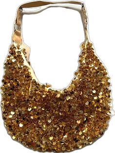 Trendy Top Handle Shoulder Bag For Party, Trendy Party Hobo Bag, Trendy Gold Shoulder Bag For Party, Trendy Hobo Bag For Party, Trendy Hobo Shoulder Bag For Party, Gold Hobo Shoulder Bag For Party, Trendy Gold Party Bag, Trendy Gold Bag For Party, Trendy Gold Bags For Party