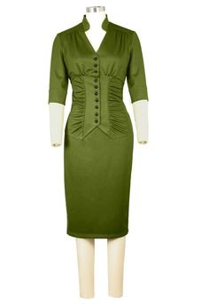 Debonair Pencil Dress Pola Rok, 40s Dress, Pin Up Outfits, 40s Fashion, 1940s Fashion, 50s Fashion, Mode Vintage, Pencil Dress, Work Attire