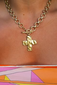 Because everyone needs a good chunky necklace. Length: 18 inches Jewelry Chunky Necklace, Statement Necklace Mexican, Chunky Nugget Necklace, Chunky Cross Necklace Outfit, Big Chunky Necklaces, Jcpenny Necklace, Chunky Gold Cross Necklace, Chunky Silver Jewelry, Gold Chunky Jewelry