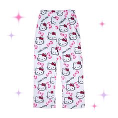 Get Cozy With These Cute Hello Kitty Pajama Pants! Featuring A Fun All-Over Hello Kitty Print On A White Background, These Pants Are Perfect For Lounging Or Sleeping. The Elastic Waistband Ensures A Comfortable Fit. - Material: Soft, Cozy Fabric - Design: All-Over Hello Kitty Print - Waistband: Elastic For Comfort Ideal For Hello Kitty Fans And Anyone Who Loves Comfy Sleepwear! White Hello Kitty Pajama Pants, Cute Cotton Sleepwear, Cute Sleepwear With Elastic Waistband For Loungewear, Cute Long Pants Sleepwear For Loungewear, Playful Hello Kitty Print Sleepwear For Pajama Party, Casual Hello Kitty Sleepwear, Cute Cotton Lounging Pants, Cute Long Pants Sleepwear For Sleepovers, Cute White Long Pants