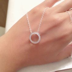 Important note: All orders placed after May 24th will be shipped after June 18, 2021. I love this very dainty necklace! Its so simple and minimal, you can wear it anywhere. This is also a great bridesmaid gift as it sparkles really nice. This handmade necklace is made of durable sterling silver chain with circle connector adorned with tiny cubic zirconia stones. With lobster clasp to secure both ends. This necklace can make as a gift to someone special, or to yourself. - the necklace is also ava Silver Infinity Necklace In Dainty Style, Silver Infinity Dainty Necklace, Silver Dainty Infinity Necklace, Dainty Silver Infinity Necklace, Minimalist Infinity Clavicle Chain Necklace, Minimalist Infinity Necklace In White Gold, Silver Clavicle Chain Necklace For Bridesmaids, Minimalist Silver Necklace For Bridesmaid Gift, Simple Silver Jewelry For Bridesmaid Gift