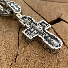 Men's 925 Sterling Silver Orthodox Set Consisting of Chain Save and Preserve and Cast Cross accessories, Gifts - Etsy Symbolic Hallmarked Cross Jewelry, Hallmarked Spiritual Crucifix Jewelry, Spiritual Hallmarked Crucifix Jewelry, Sterling Silver Cross Jewelry With Clasp, Spiritual Sterling Silver Crucifix Jewelry, Spiritual Crucifix Jewelry Stamped 925, Luxury Sterling Silver Cross Necklace, Luxury Engraved Cross Jewelry, Luxury Sterling Silver Cross Necklace In Silver