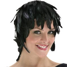 PRICES MAY VARY. Feather wig Make of feathers with a natural iridescent glow One size fits most Unique accessory Style Inspiration Vintage, Wig Black, Black Rooster, Bird Costume, Lace Mask, Halloween Wigs, Art Costume, Dress Up Costumes, Pride Parade