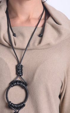 Black Jewelry Rings, Necklace Casual, Outfit Everyday, Black Harem Pants, Neck Jewelry, Casual Necklaces, Braided Necklace, Black Neck, Black Rope