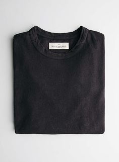 black knit midweight crew – imogene + willie Fall Washed Black Cotton T-shirt, Washed Black Cotton Crew Neck Top, Basic Washed Black Crew Neck T-shirt, Washed Black Cotton Crew Neck T-shirt, Washed Black Cotton T-shirt For Fall, Everyday Cotton T-shirt For Fall, Pre-shrunk Crew Neck Top In Washed Black, Washed Black Relaxed Fit Crew Neck T-shirt, Washed Black Crew Neck T-shirt For Loungewear