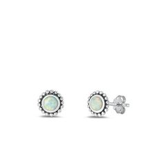 Sterling Silver White Simulated Opal High Polished Stud Earrings .925 New Jewelry Female Unisex All our silver jewelry is crafted from .925 silver also commonly referred to as sterling silver. Sterling silver is the standard for beautiful high-quality silver jewelry and cannot be replicated by lower priced silver plated jewelry. It is 92.5% pure silver, mixed with alloys to add strength and durability to stand the test of time. Keep your fine jewelry shiny and elegant by storing it properly. Jewelry needs to be stored in a dry area, preferably away from air in a jewelry box or plastic bag. Avoid exposure to harsh chemicals. Use a polishing cloth to remove tarnish build-up over time. Size: One Size.  Age Group: adult. Tarnish Remover, Silver Jewelry Earrings, Silver Plated Jewelry, New Jewelry, Pure Silver, Plastic Bag, Silver Earrings, 925 Silver, Silver Plated