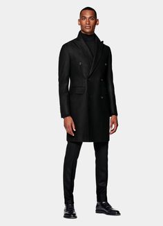 Brown Overcoat, Navy Peacoat, Black Overcoat, Winter Fit, Cashmere Fabric, Grey Scarf, Vest Coat, Black Turtleneck, Black Sneakers