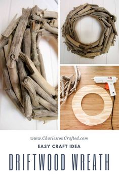 driftwood wreath with instructions to make it