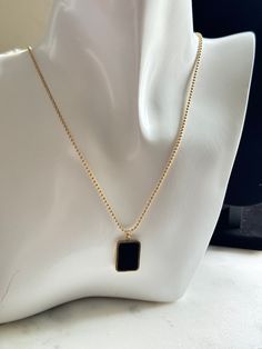 This necklace will capture the essence of refined beauty. ✨ Classic Jewelry With Adjustable Chain And Square Pendant, Chic Rectangular Necklace With Adjustable Chain, Elegant Silver Rectangular Necklace, Elegant Jewelry With Square Pendant And Adjustable Chain, Elegant Square Pendant Jewelry With Adjustable Chain, Classic Formal Necklaces With Rectangular Pendant, Classic Formal Necklace With Rectangular Pendant, Elegant Everyday Pendant Charm Necklaces, Elegant Charm Necklace With Delicate Chain For Everyday