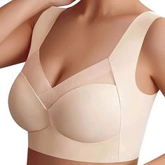 PRICES MAY VARY. Comfortable: Wireless bra for women is made of skin-friendly, highly elastic fabric ,offers lightweight/breathable and comfortable feeling. Wireless&Seamless:V neck, Air Ultimate Lift Stretch,No Steel Ring,super soft,and you will feel nothing at all. Push Up Bra: Provide instant sculpting of breasts shape & contour against sagging, Creating a perkier & smoother shape with full support. Occasion: This everyday bras can wear for Daily wear, Sleep, Sports, Fitness, Yoga, Pregnancy, High Support Bra, Compression Bra, Women Gathering, Pink Skin, High Intensity Workout, Seamless Sports Bra, Full Coverage Bra, Everyday Bra, Seamless Bra