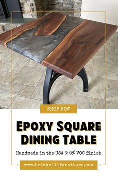 epoxy dining table, dining tables, square dining table, kitchen tables, rectangular dining table, rustic dining table, epoxy finish, epoxy finish dining table Epoxy Resin Dining Table, Table Dining Tables, Outdoor Patio Furniture Ideas, Dining Table Epoxy, New Dining Table, Resin Dining Table, Epoxy Dining Table, Kitchen Table And Chairs, Wood Dining Tables