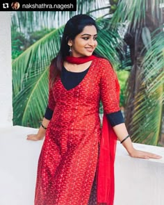 Nakshatra Nagesh, Nakshathra Nagesh, Chudidhar Designs, Salwar Neck Designs, Churidar Neck Designs, Designer Kurti Patterns