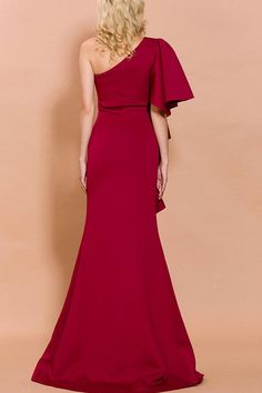 Zapaka Red Prom Dresses One Shoulder Long Evening Party Dress – ZAPAKA Wedding Guest Dress Ideas, Wedding Guest Dresses Long, Mother Wedding Dress, Evening Dresses Cocktail, Red Prom, Retro Mode, Evening Party Dress, Women Long Dresses, White Sleeveless