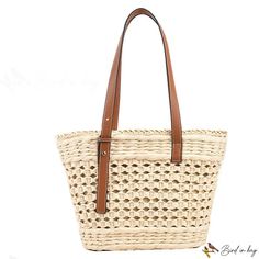 Bird in Bag - Women's straw bags new hollow large capacity women's bags fashion simple straw bag cross bag Spring Large Capacity Rattan Shoulder Bag, Large Capacity Rattan Shoulder Bag For Spring, Beige Rattan Straw Bag, Spring Rattan Beach Bag, Rattan Shoulder Bag For Daily Use In Spring, Large Capacity Rattan Bags For Spring, Beige Rattan Bag With Open Weave, Beige Rattan Shoulder Bag With Open Weave, Spring Open Weave Rattan Bag