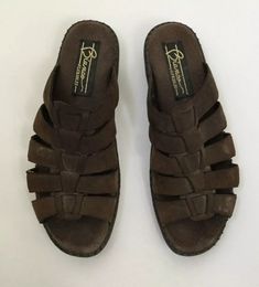 Biaco Flexibles Brown Suede Slip-on Sandals Size 9 Slides | eBay Suede Slides, Brown Suede, Slide Sandals, Chocolate Brown, Slip On Sandal, Flip Flops, Slides, Women's Clothing, Slip On