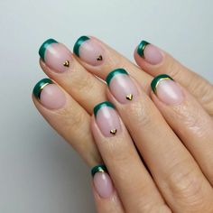 13+ Elegant Emerald Green French Tip Nails To Try This Month Nail Designs Daily Nails On Black Skin, Forest Green Nails, Nails With Stars, Nails Bow, Blue Homecoming Nails, Homecoming Nails Almond, Red Nails Acrylic, Emerald Nails