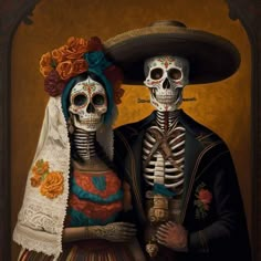 Mexican Skeleton Art, La Catrina Art, Fancy Skeleton, Mexican Skull Art, Mexican Skeleton, Dia De Los Muertos Decorations Ideas