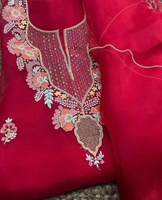 Item Overview ATHARVA Hand Embroidery Salwar Kameez/3D Neck Embroidery/Organza Silk/Reds/Hand Embroidery Dupatta/Custom Stitch/Churridar/Anarkali/ Dno. OS4001 Fabric:  * Shirt - Organza silk- 2.5 Mts, Beautiful Neck 3D Hand Embroidery * Dupatta: Organza Silk- Beautiful - Hand Embroidered Dupatta - 2.5 Mts * Salwar: Santoon Silk 2.5 Mts. Excusive Hand Embroidered Party Wear Punjabi Suit. 🌷CUSTOMIZATION (No Extra Charges) * Fabrics Customization: Designs Can be made in different Fabrics. *Color Customization: Designs Can be made in different Colors *Stitching Customization: 1. Salwar Kameez  2. Patiala Salwar Kameez  3. Churridar  4. Tunic Pants  5. Pencil Pants 6. Regular Pants 7. Plazzo Pants *Customize into Anarkali Style -  (Extra Charges Will Apply) (Please Message to discuss Further) Designer Red Chanderi Salwar Kameez, Embroidery Designs On Pants, Semi-stitched Organza Churidar For Festive Occasions, Festive Semi-stitched Organza Churidar, Semi-stitched Red Anarkali Set With Chikankari Embroidery, Bollywood Style Red Churidar With Intricate Embroidery, Red Bollywood Churidar With Intricate Embroidery, Red Bollywood Salwar Kameez In Chanderi Fabric, Red Bollywood Salwar Kameez In Chanderi