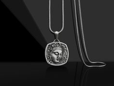 These 925K Sterling Silver Necklace photos are taken with original and every item has handmade engraving details. It's very elegant and classy for everyday use but also can be preferred as a gift for friends and family for an eternal memorial. We prepared a new collection for your loved ones which is a gift selection from BySilverStone and you can find the best present for every occasion. All products are made with Sterling 925k Silver. BySilverStoneTeam works to complete the customer's buying e Silver Chain Medallion Necklaces For Gifts, Medallion Necklace With Silver Chain For Gifts, Medallion Necklaces With Silver Chain For Gifts, Silver Chain Medallion Jewelry Gift, Spiritual White Gold Jewelry With Box Chain, Nickel Free Silver Necklace With Rectangular Pendant, Symbolic Silver Chain Jewelry As Gift, Silver Medallion Charm Necklaces For Jewelry Making, Silver Medallion Necklace For Gifts