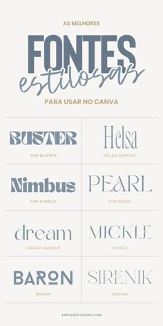 Fontes estilosas para usar no Canva Tattoos Fonts, Instagram Fonts, Inkscape Tutorials, Fonts For Tattoos, Bubble Letter Fonts, Visuell Identitet, Font Bubble