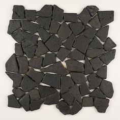 Stone Mosaics - Candee Black - Flat Stone Pebble Tile River Stone Shower, Pebble Mosaic Tile, Bathrooms Showers, Tile Mosaics, Stone Shower, Pebble Tile, Flat Stone, Stone Mosaic Tile, Kitchen Backsplashes