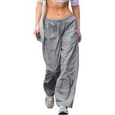 Elevate your fashion sense with these amazing baggy cargo pants and give your personality an enticing vibe. These loose hip-hop pants are elegantly made and are super-stylish as well. Premium materials are used in making and these are quite comfortable and durable as well. These pants are available in different color options, so choose your favorite one. Specifications: Fabric Type: Synthetic Care Instructions: Hand Wash Only Closure Type: Drawstring Rise Style: High Rise About this Item: Materi Streetwear Full-length Harem Pants With Cargo Pockets, Streetwear Full Length Harem Pants With Cargo Pockets, Streetwear Harem Pants With Cargo Pockets, Baggy Wide Leg Hip Hop Harem Pants, Baggy Wide Leg Harem Pants Hip Hop Style, Baggy Cargo Parachute Pants, Baggy Cargo Pants For Summer Outdoor Activities, Athleisure Wide-leg Parachute Pants With Pockets, Baggy Full-length Parachute Pants With Elastic Waistband