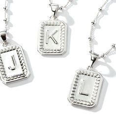 Meet your new everyday favorite: our Initial Necklace in premium 925 sterling silver! This piece is not just stylish—it’s all about personalizing your look with your own letter or someone special’s. With an adjustable length from 18"-20", it’s perfect for layering or wearing solo. Whether you want to add a personal touch to your daily vibe or gift someone a meaningful token, this necklace is a timeless must-have that’s sure to make a statement. Ready to make it yours? Necklace Card: Initial- Thi Trendy Silver Jewelry With Initials, Classic White Gold Charm Necklaces For Everyday, Classic White Gold Charm Necklace For Everyday, Silver Initial Pendant Jewelry For Everyday, Silver Minimalist Personalized Initial Necklace, Sterling Silver Initial Necklace For Everyday, Dainty Sterling Silver Initial Necklace For Everyday, Silver Hypoallergenic Initial Pendant Jewelry, Everyday Sterling Silver Initial Necklace