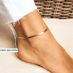 Anklet Cleopatra - waterproof jewelry, stainless steel 316L, woman summer sea sand gold plated snake chain Material - stainless steel 316L with 18K IP gold plated Size - 25cm Among the wide variety of jewelry materials, there is a special material that is 316l stainless steel, which has a bright surface and can be processed into jewelry instead of gold and silver, The price is much cheaper than gold and silver, and it has strong corrosion resistance, It is very suitable for making jewelry that i Minimalist Metal Bracelets For Summer, Summer Minimalist Metal Bracelets, Summer Metal Bracelets For Gifts, Summer Metal Bracelets As A Gift, Summer Metal Bracelets As Gifts, Summer Metal Bracelet For Gift, Minimalist Hypoallergenic Anklets For Summer, Summer Gift Metal Bracelets, Trendy Summer Anklets As A Gift