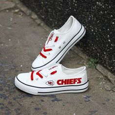 Kansas City Chiefs Low Top  Chiefs Running Shoes  Tennis Shoes Shoes15126 Lightweight construction with breathable mesh fabric provides a comfortable and flawless fit. Shoes Low Top, Chiefs Shirts, Shoes Tennis, Chiefs Football, Low Top Shoes, Kc Chiefs, Shoes Custom, Converse Sneakers, Fan Gear