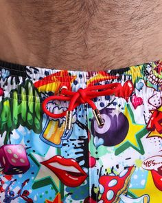 These are BANG!’s SHOWIEST beach shorts ever. Ready to show off! Show those legs. Show those quads. Show them all you got! We cut these beach trunks as short as we could. We even went 1” shorter than our Beach Shorts in the outer seam to take these beachwear bad boys to a new show-stopping level. Served just like vintage rugby or volleyball shorts, but with BANG!’s signature shape enhancing tweaks. Meet your new partner in crime to hit the beach or pool in a perfect fitting swimsuit ready to put Multicolor Bottoms For Surfing Vacation, Multicolor Surfing Bottoms For Vacation, Sporty Beach Season Bottoms For Summer Activities, Playful Short Swim Trunks For Summer Activities, Beachwear Bottoms For Summer Activities, Summer Bottoms For Beach Season, Short Bottoms For Summer Beach Activities, Playful Shorts For Summer Activities, Short Swimwear For Summer Activities