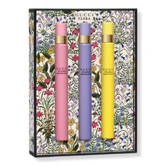 Flora Gorgeous Eau de Parfum 3-Piece Travel Spray Holiday Gift Set - GUCCI FLORA EDP TRIO TSFragrance FamilyFloralKey NotesFlora Gorgeous Gardenia - Pear Blossom, White Gardenia, Jasmine, Brown Sugar PatchouliFlora Gorgeous Magnolia - Dewberries Accord, Magnolia Essence, Patchouli EssenceFlora Gorgeous Orchid - Vanilla Duo, Vanilla Orchid, Ozonic AccordIncludesFlora Gorgeous Gardenia Eau de Parfum Pen Spray (0.33 oz)Flora Gorgeous Magnolia Eau de Parfum Pen Spray (0.33 oz)Flora Gorgeous Orchid E Ulta Gift Set, Ulta Gift Sets, White Gardenia, Pear Blossom, Vanilla Orchid, Fragrance Set, Holiday Gift Sets, Floral Scent, Women Fragrance