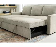 Signature Design By Ashley Kerle Fog Sectional with Pop-Up Bed | Big Lots Pop Up Bed, Youth Furniture, Winter Furniture, Casual Dining Rooms, Modern Sectional, Big Lots, Modular Sectional, Ashley Furniture, Throw Blankets