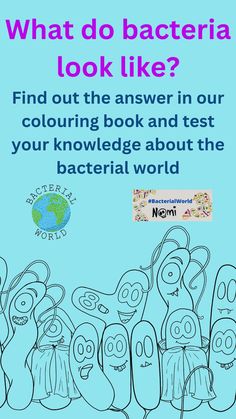 What do bacteria look like? https://sarahs-world.blog/coloured-bacteria-from-a-to-z/ Coloring Sheets, Coloring Books, Illustrations