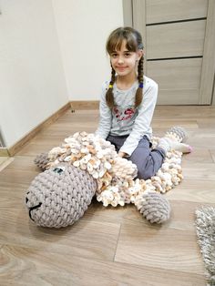 The original baby rug in the shape of a lamb is manually knitted with plush yarn. Since he does not want to get off the child - checked!) It is very pleasant to touch. Materials: cotton yarn, 100% hypoallergenic filler. The diameter of this rug is 70 cm (27.59 in). Eyes on rivets on the secure mount. Please write the color number of the top and bottom of the lamb. Knit baby rug is a wonderful gift for a kid for playing or as decor in a nursery. SHIPPING Ship within 3-5 days. As soon as it is rea Nursery Rug Boy, Irish Crochet Patterns Free, Shaun Sheep, Nursery Rugs Boy, Knitted Sheep, Sheep Rug, Crochet Braids Freetress, Boy Crochet, Finger Crochet