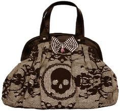 I like this. It's a cross between old lady and weird. Fancy Handbags, Skull Tote Bag, Skull Handbags, Punk Tattoo, Cheap Boutique Clothing, Skull Bags, Vegan Purses, Disney Handbags, Skull Hand