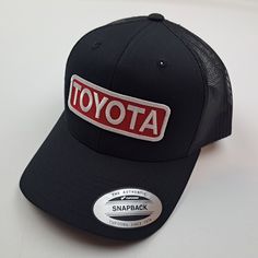 Toyota curved bill Snapback Trucker Classic Hat Cap embroidered patch Military Cap, Navy Marine, Classic Hats, Army & Navy, Coast Guard, Embroidered Patch, Snapback Cap, Hat Cap, Embroidered Patches