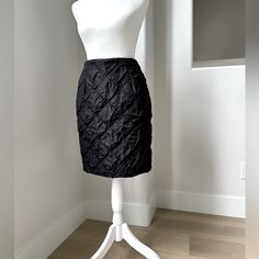 From Virginie Viard Collection Waist: 24-25 Hip:36-37 Length: 38 With Tags. Skirt Has Packets. Fabric: 85% Polyester, 15% Polyamide; Lining 100% Silk Designer Fitted Formal Skirt, Designer Fitted Silk Skirt, Fitted Silk Pleated Bottoms, Navy Silk Skirt, Khaki Pencil Skirt, Chanel Skirt, Skirt Suit Set, Tweed Mini Skirt, Wool Pencil Skirt