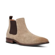 Vintage Foundry-Evans Chelsea Boot Be hooked to the trendy look of the Vintage Foundry Evans Chelsea boot. A suede upper, dual elastic panels, modern square toe, and durable rubber sole make this pull-on boot stylish and cozy. Suede Slip-on Boots With Heel Pull Tab, Slip-on Suede Boots With Heel Pull Tab, Fall Suede Slip-on Chelsea Boots, Fall Slip-on Suede Chelsea Boots, Casual Suede Boots With Square Toe, Modern Brown Slip-on Boots, Casual Beige Chelsea Boots For Fall, Casual Beige Square Toe Boots, Beige Suede Chelsea Boots For Fall