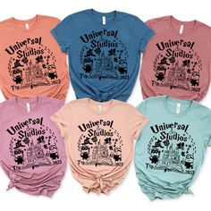 Personalized 2023 Disney Universal Studio Birthday Family Matching T Shirt Universal Orlando Family Shirts, Family Vacation Disney Shirts, Universal Shirts For Family, Universal Family Shirts, Universal Studios Family Shirts, Universal Studios Shirts, Disney 2025, Universal Trip