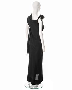 Yohji Yamamoto black asymmetric draped evening dress, ss 1998 For Sale at 1stDibs Evening Dress With Ruched Detail And Asymmetrical Neckline, Ruched Evening Dress With Asymmetrical Neckline, Draped Evening Dress With Ruched Bodice, Asymmetrical Evening Dress With Ruched Bodice, Asymmetrical Neckline Maxi Dress With Ruched Bodice For Evening, Pre-draped Bias Cut Evening Dress For Cocktail, Evening Maxi Dress With Asymmetrical Neckline And Ruched Bodice, Black Pre-draped Evening Dress With Ruched Bodice, Draped Sleeves Maxi Dress For Evening