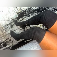 Suede Thigh High Boots, Worn But It Good Condition. Stylish, Chic Boot, Can Wear With Anything. Elegant Over-the-knee Boots For Night Out, Elegant Fitted Over-the-knee Boots, Elegant Fitted Thigh High Boots, Suede Over-the-knee Boots For Party, Luxury Over-the-knee Heeled Boots For Parties, Elegant Thigh High Boots For Night Out, Elegant Thigh-high Boots For Night Out, Chic Fitted Over-the-knee Boots, Luxury Thigh-high Heeled Boots For Party