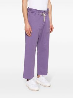 Find SOCIETE ANONYME Giant Straight-leg Trousers on Editorialist. amaranth purple cotton twill weave straight leg belt loops classic five pockets logo patch to the rear embroidered logo to the rear front button and zip fastening drawstring fastening When buying this unisex item, keep in mind that it is graded in standard men's sizing. Purple Wide Leg Bottoms For Streetwear, Purple Relaxed Fit Straight Bottoms, Purple Relaxed Fit Straight Pants, Purple Sweatpants For Spring Streetwear, Purple Relaxed Fit Trousers, Purple Relaxed Fit Wide Leg Pants, Purple Straight Leg Pants For Streetwear, Cotton Bottoms With Five Pockets, Cotton Long Pants With Five Pockets