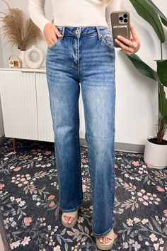 1 / Dark Chanelle Super Stretch Mid Rise Straight Jeans - Madison and Mallory Mid-rise Medium Wash Flare Jeans For Everyday, Mid-rise Medium Wash Flare Jeans, Everyday Non-stretch Cropped Jeans, Non-stretch Everyday Cropped Jeans, Dark Wash Relaxed Fit Mid-rise Flare Jeans, Mid-rise Cropped Denim Jeans, Non-stretch Mid-rise Medium Wash Flare Jeans, Mid-rise Flare Jeans For Everyday In Fall, Mid-rise Cropped Jeans In Denim Blue