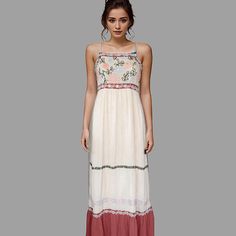 Retail $129. New With Tags. Size Medium. Fits True To Size. No Flaws. Want It Even Cheaper? Bundle & Save Bundle 3 Or More Items To Get 20% Off My Already Great Prices If Price Of Item Is $8 & Below, 2 Or More Items Must Be Bundled To Purchase Spring Off White Maxi Dress With Lace Trim, White Lace Patchwork Maxi Dress For Spring, White Cotton Maxi Dress With Lace Trim, White Sleeveless Maxi Dress With Floral Embroidery, White Maxi Dress With Lace Trim For Spring, White Embroidered Maxi Dress For Spring, White Lace Trim Maxi Dress For Spring, Summer Embroidered Cream Maxi Dress, Spring Cream Embroidered Maxi Dress