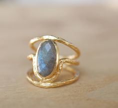 Gold Plated 18k Labradorite * Gemstone Ring * Handmade *Statement * Natural  Organic* Gift for her*Jewelry*Bycila*February Birthstone*BJR061 Magical Abilities, Organic Gifts, Psychic Powers, Labradorite Ring, Jewelry To Make, February Birth Stone, Metal Bands, Gold Plated Jewelry, Jewelry Plate