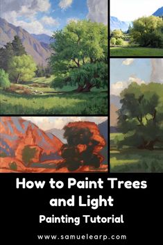 how to paint trees and light painting